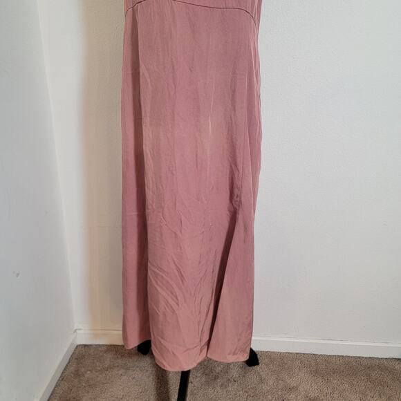 Vince Twist Front Camisole Slip Midi Dress Dusty Rose Pink Ombre NEW $325 Sz 8 - Picture 6 of 16